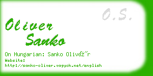 oliver sanko business card